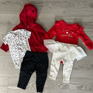 Baby Girl Clothing 2 Set Bundle Sizes 6M and 6-9 Months